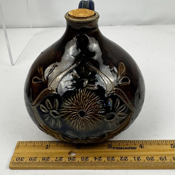 Vessel Jug Salt Glazed Pottery Germany Decor Stoneware Signed Geschwister Bahn - Picture 15 of 15